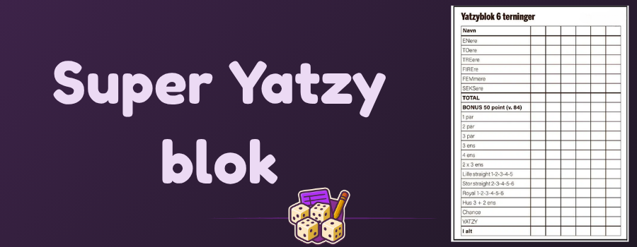 Super Yatzy blok